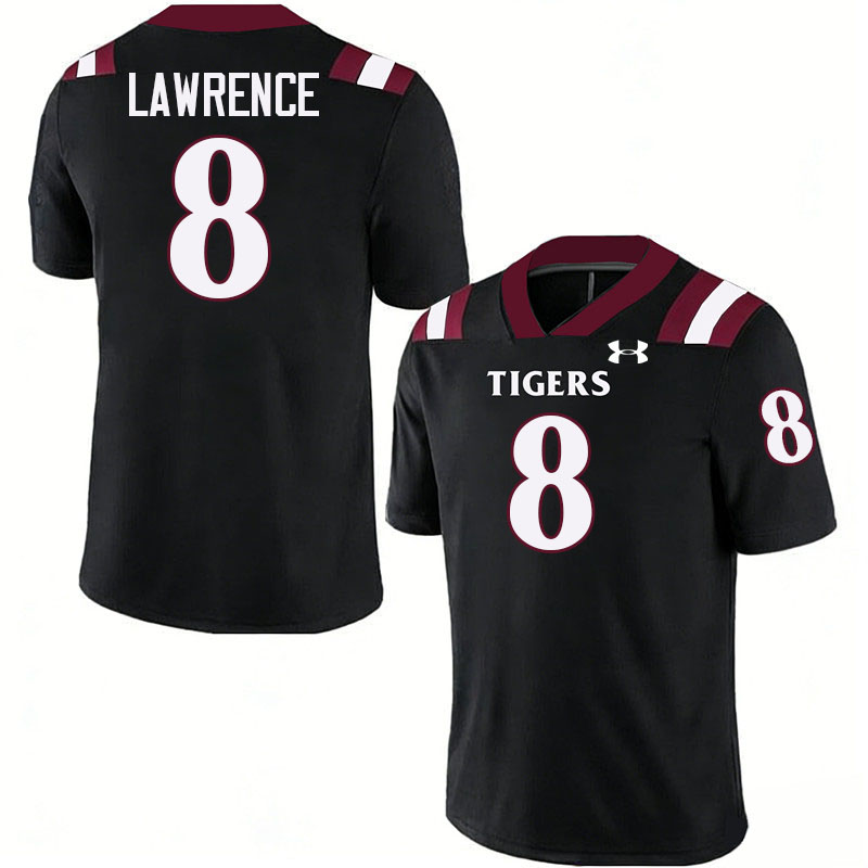 Texas Southern Tigers #8 Garfield Lawrence College Football Jersey,Uniforms Stitched-Black